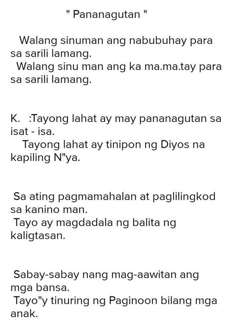 Meaning of pananagutan .